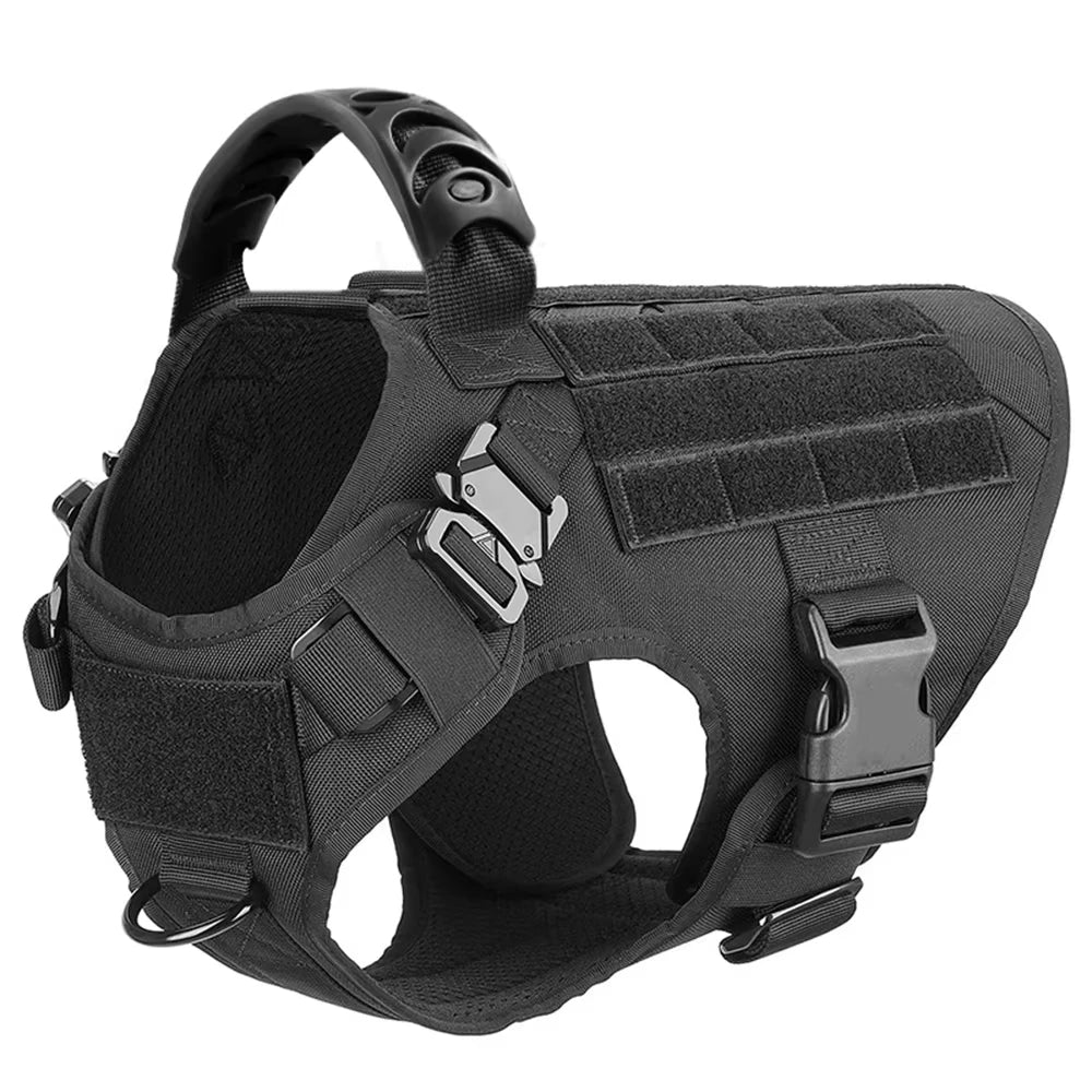 Conjunto de peitoral e guia para cães grandes, colete de treinamento para pastor alemão malinois, colete e coleira para cães de médio e grande porte
