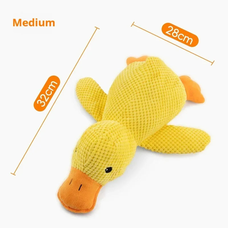 Brinquedo de pelúcia para cachorro, companheiro de sono, pato, resistente à mordida, ranger de dentes, alívio sonoro, brinquedo de som de pato, atacado e varejo