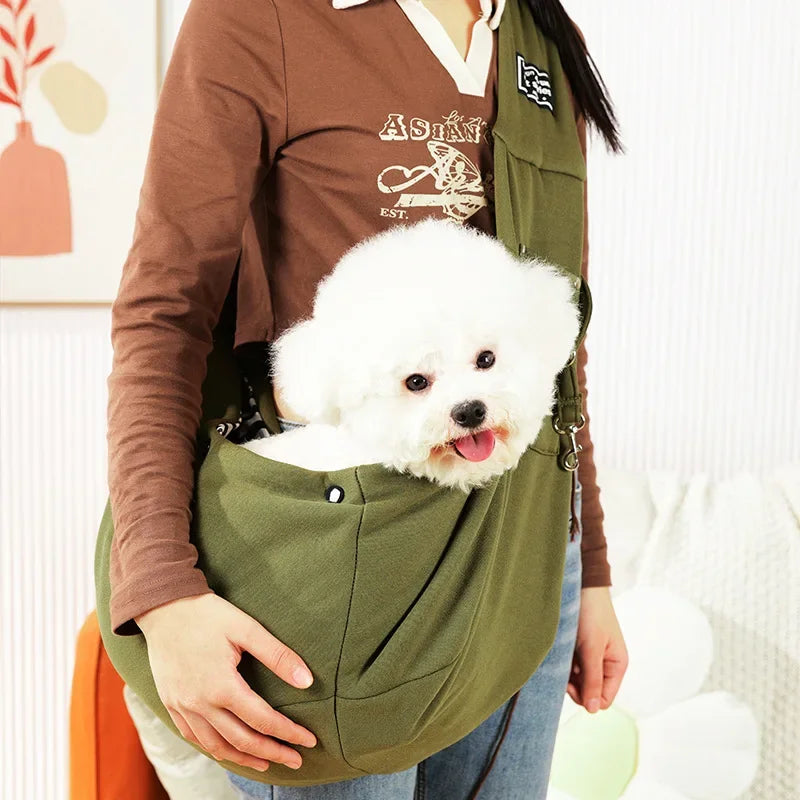 Bolsa de ombro transversal confortável para animais de estimação, bolsa de transporte portátil para viagem ao ar livre, bolsa de transporte para filhotes de gatos e cachorros