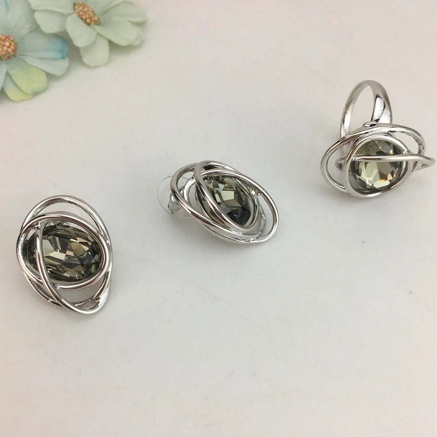 Yuminglai Dubai Fine Jewelry Conjuntos de joias clássicas com strass para mulheres FHK11792