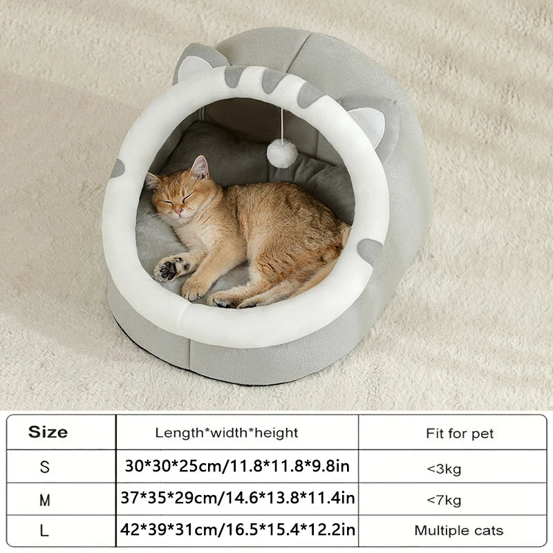 Cama super para gatos, casa quente para animais de estimação, caverna para gatinhos, almofada, casa para gatos, cesta para cães dormirem, tenda, tapete para cães pequenos, suprimentos, cama para gatos