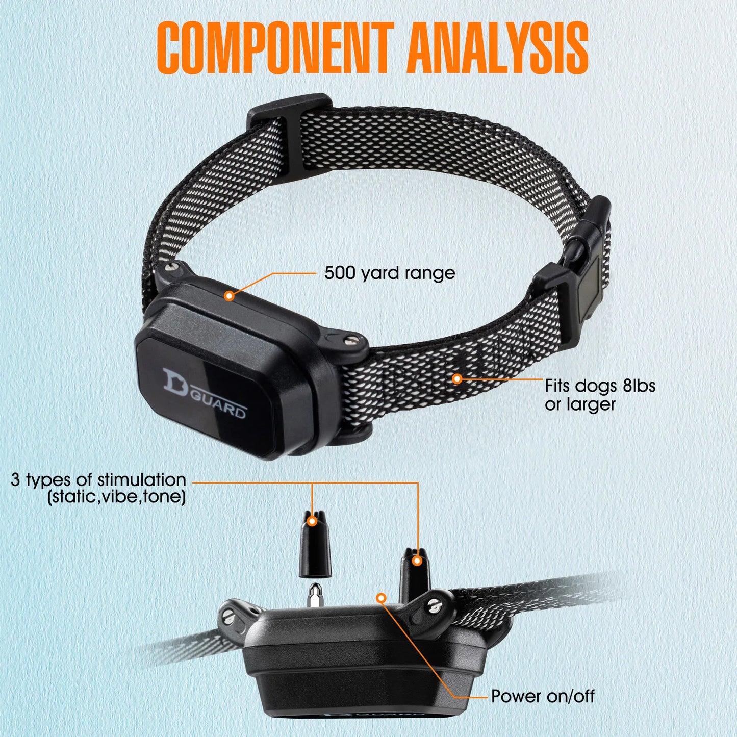 Shock Collar for Dogs, Dog Training Collar with Remote Control 3500FT, 3 Training Modes, IP67 Waterproof E Collar for Small