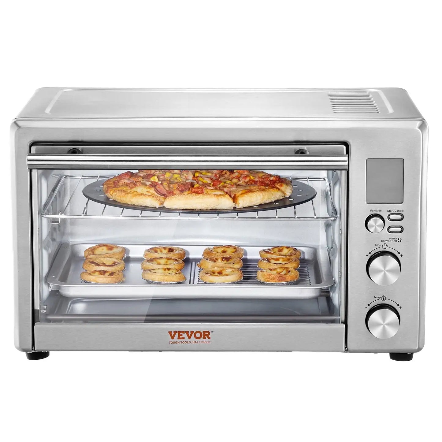 Forno de torradeira e fritadeira a ar 13 em 1, 28 L, 1800 W, forno de convecção para uso doméstico