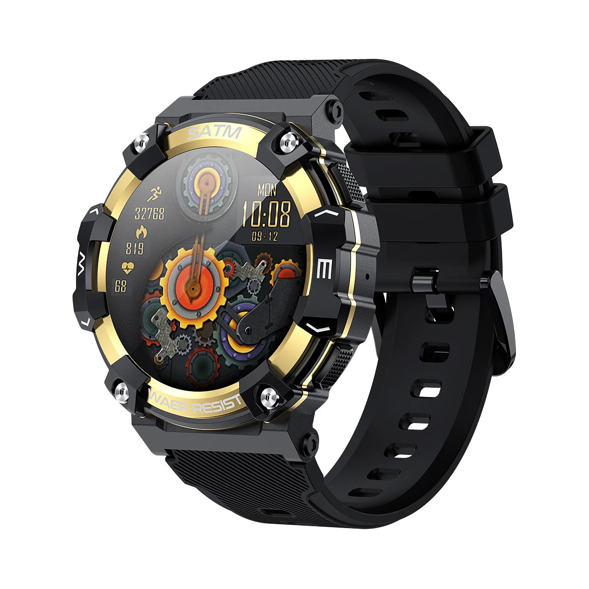 Relógio inteligente esportivo de fitness redondo masculino de 1,39 polegadas com Bluetooth para chamadas e voz com IA IP68 à prova d'água