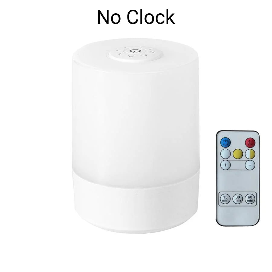 Lâmpada noturna LED com controle remoto e display de hora ou sem proteção para os olhos, lâmpada de leitura, luz noturna de cabeceira recarregável