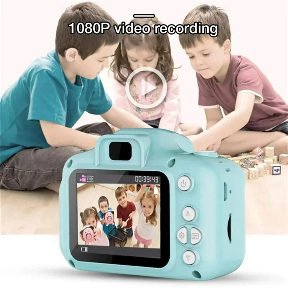 X2 Mini Câmera Digital Infantil Pode Tirar Fotos e Vídeos Linda Câmera Pequena Fotografia Presente de Aniversário para Crianças Brinquedos para Crianças