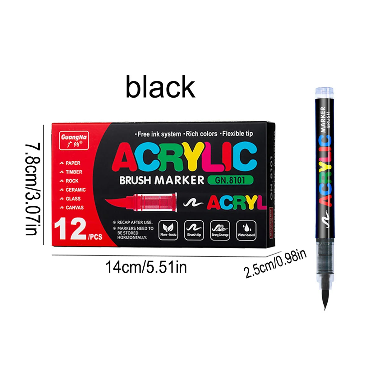 Conjunto de marcadores profissionais para artistas, 12-240 cores/caixa - Marcadores acrílicos líquidos de ponta macia para desenho em linha reta, pintura artística de grafite faça você mesmo