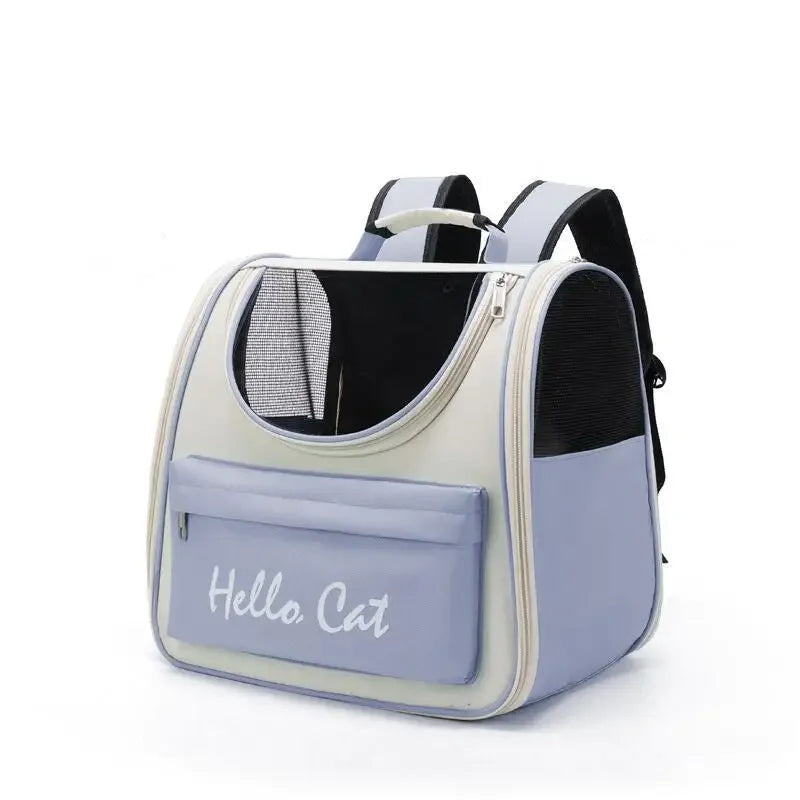 Mochila de transporte para gatos, bolsa de transporte à prova de vento para cães pequenos, bolsa de transporte para gatos, mochila de transporte com almofada