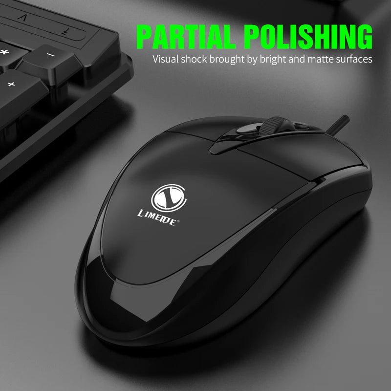 301 Mouse com fio para jogos de escritório, computador desktop, laptop, mouse comercial, mouse óptico USB