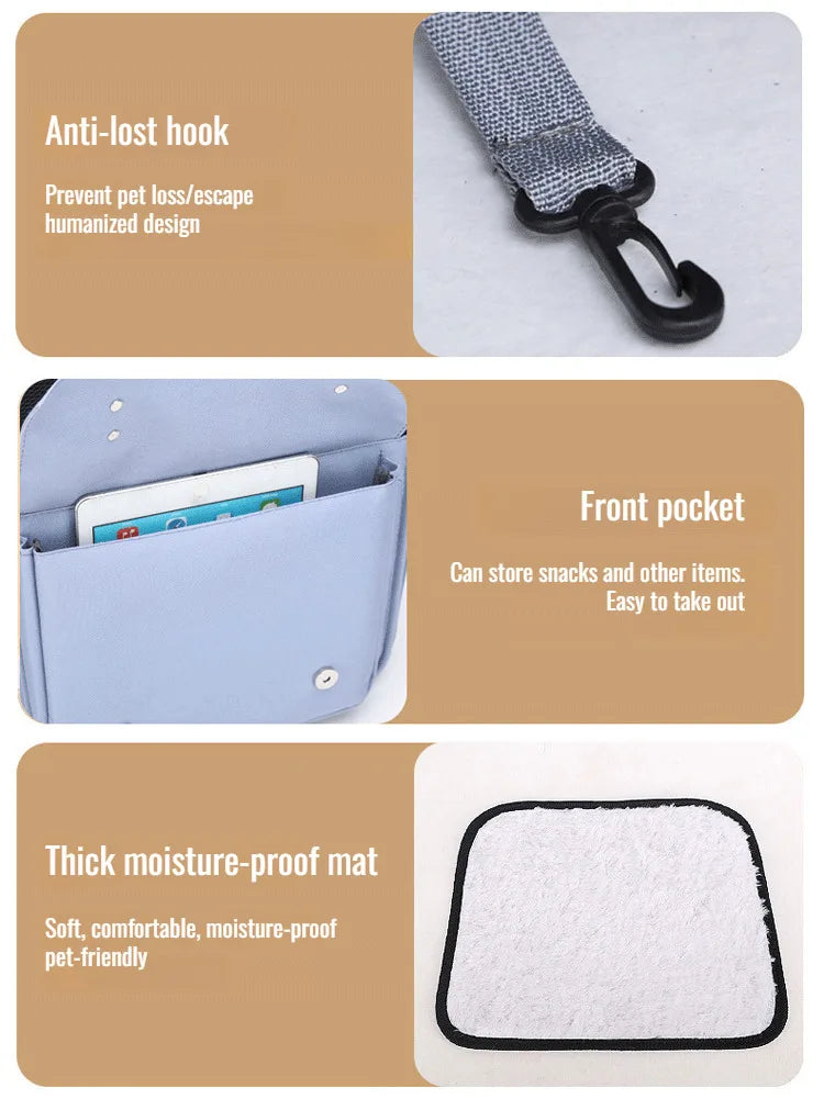 Mochila para gatos de grande capacidade para atividades ao ar livre - Mochila portátil de ombro para animais de estimação, respirável, confortável para viagens/caminhadas, fácil de transportar