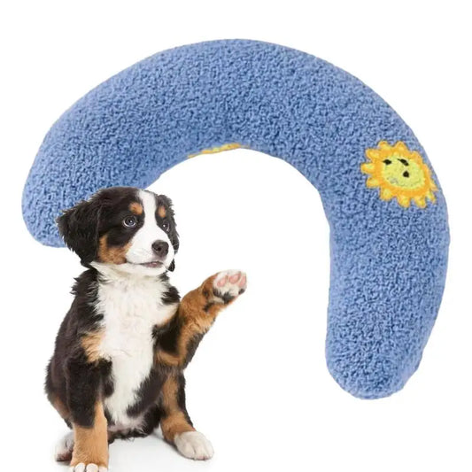Travesseiro em formato de U para animais de estimação Travesseiro confortável em formato de U para o pescoço do animal de estimação para dormir Suprimentos para animais de estimação para gatos Gatinhos Filhotes Pequenos Médios e