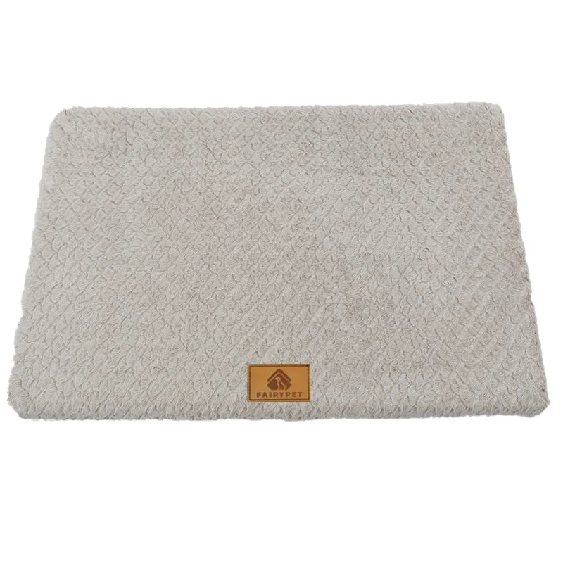 Cama para animais de estimação de espuma 3D com capa de pele sintética removível e lavável, cama ortopédica à prova d'água para cães, com fundo antiderrapante