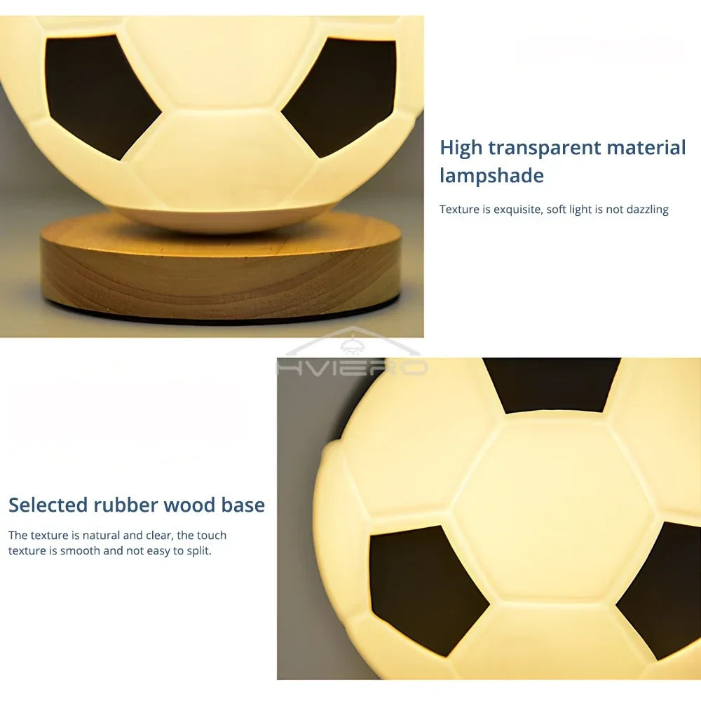 1 peça 3D luz noturna de futebol decoração de mesa de quarto lâmpada de futebol alimentada por bateria presente perfeito para adolescentes decoração lâmpada presentes
