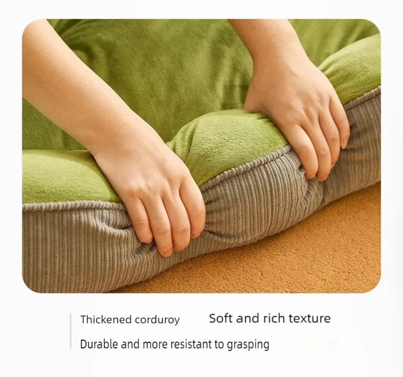 New dog bed with increased height and thickness, leaning against the mountain bed and pillow for neck protection, pet bed for sl