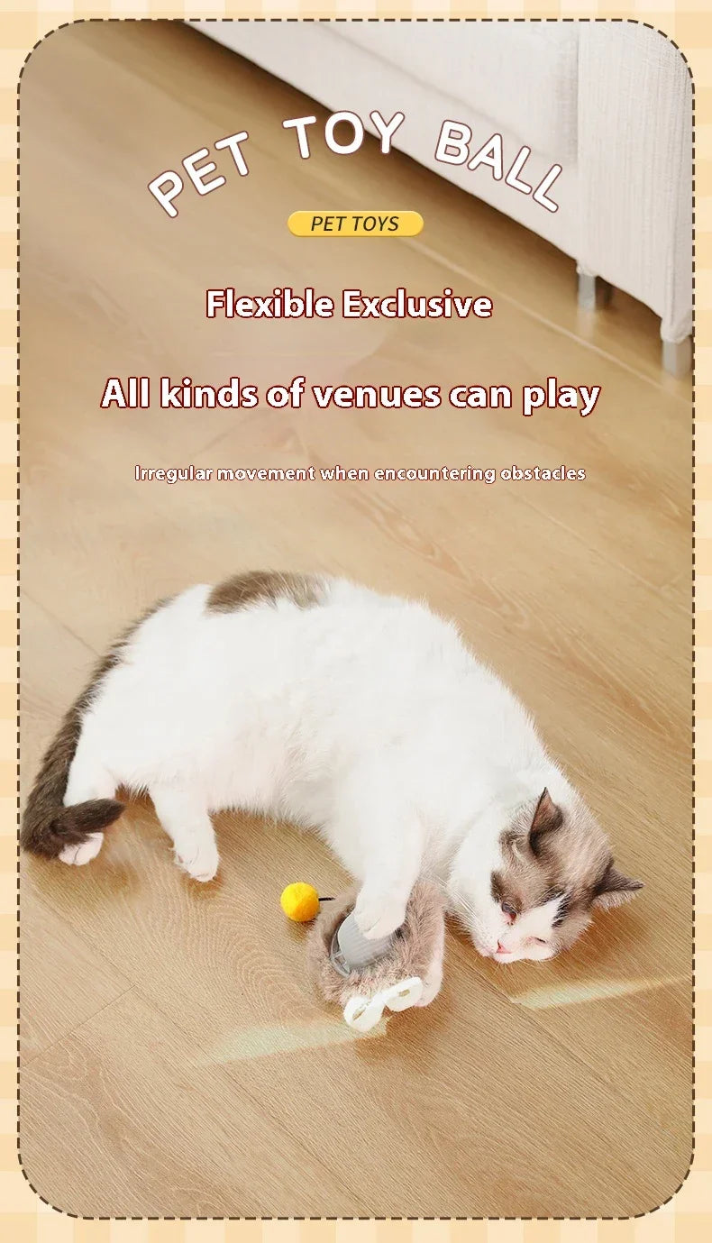 Brinquedos inteligentes interativos para gatos, bola elétrica com rolamento automático para gatos, gatinhos, animais de estimação, treinamento automático, brinquedo recarregável por USB