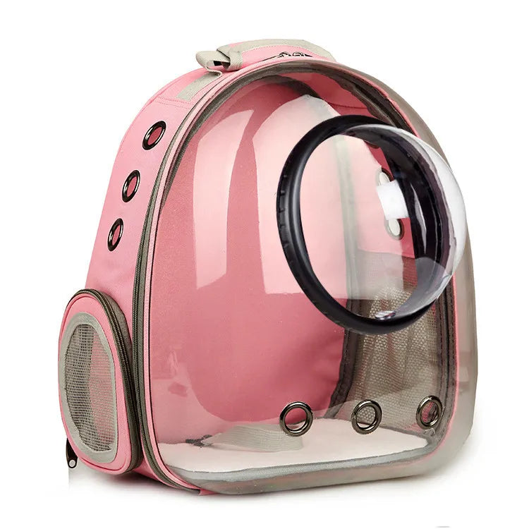 Mochila para transporte de animais de estimação, portátil, transparente, cápsula espacial, mochila para animais de estimação, bolsa de transporte para gatos, respirável, mochila para animais de estimação