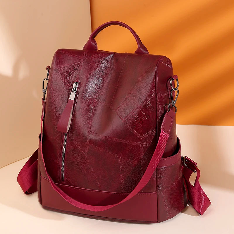 Mochila feminina da moda, bolsa de ombro, bolsa de viagem multifuncional, bolsa de mão, bolsa de mão, adequada para diferentes cenários