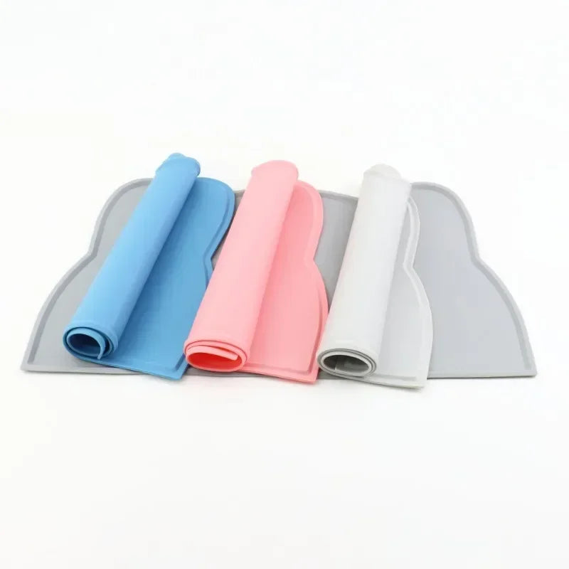 Silicone Pet Food Mat Easy To Clean Cat Dog Food Mat Pet Supplies Waterproof Spill-Proof Food-Grade Bowl Mat BPA Free Large Size