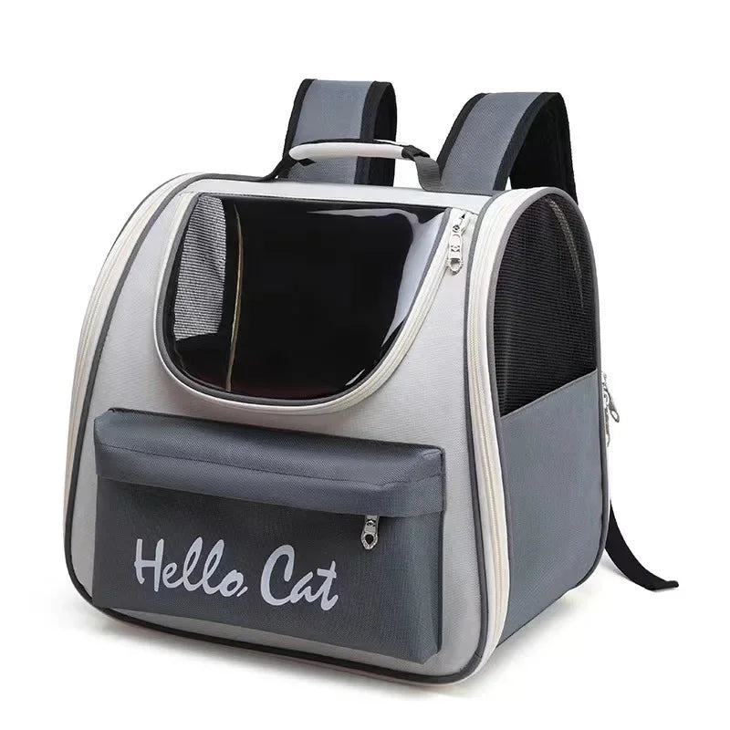Mochila de transporte para gatos, bolsa de transporte à prova de vento para cães pequenos, bolsa de transporte para gatos, mochila de transporte com almofada