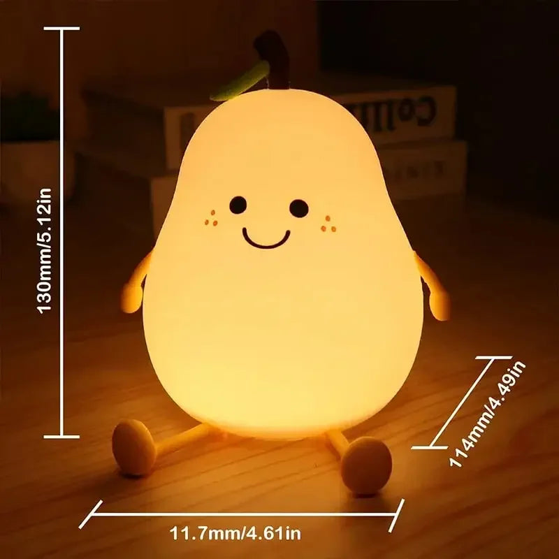 Luz noturna de silicone macio - USB recarregável, controle de toque, lâmpada de cabeceira regulável em 3 níveis para berçário, crianças, bebês e decoração de presentes