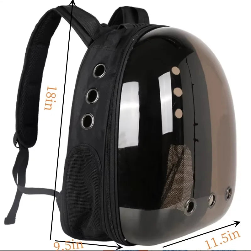 Mochila de transporte para animais de estimação, bolsa de viagem para gatos, transparente, respirável, para viagem