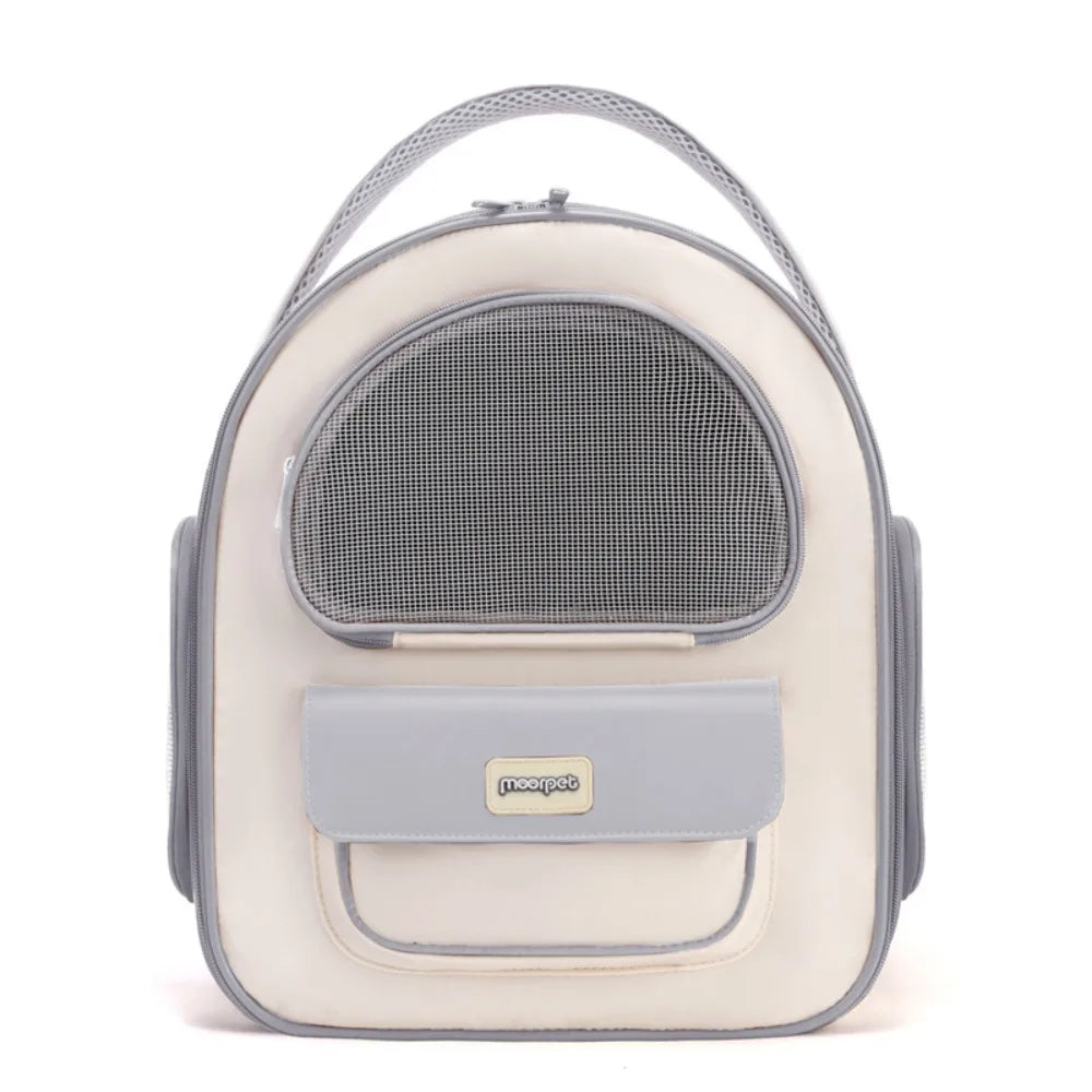 Wear-resistant Breathable Cat Bag Adjustable with Handle Portable Pet Bag Foldable Detachable Support Plate Pet Transport Bag