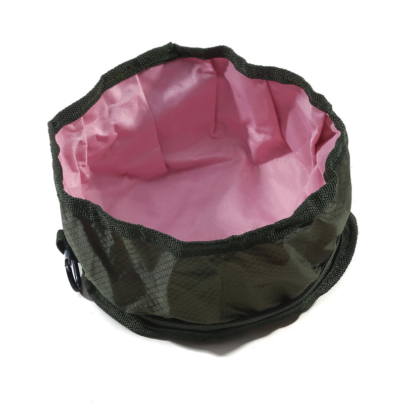 Alimentador portátil para animais de estimação, tigela dobrável e conveniente para alimentação de água para cães, filhotes e gatos, tigela dobrável para áreas externas, suprimentos para animais de estimação