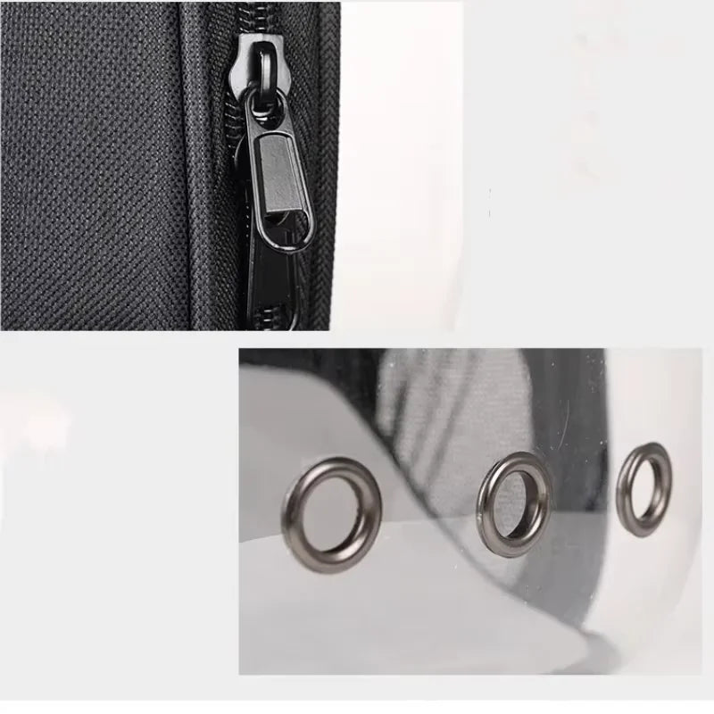 Mochila de transporte para animais de estimação, bolsa de viagem para gatos, transparente, respirável, para viagem
