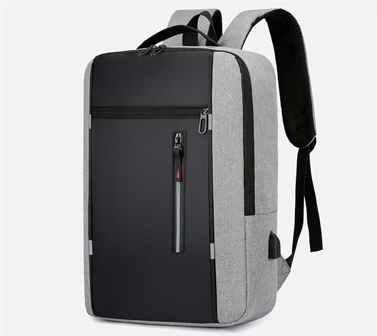 Mochilas escolares masculinas à prova d'água para laptop, mochilas escolares com entrada USB de 15,6 polegadas, mochilas de grande capacidade para homens