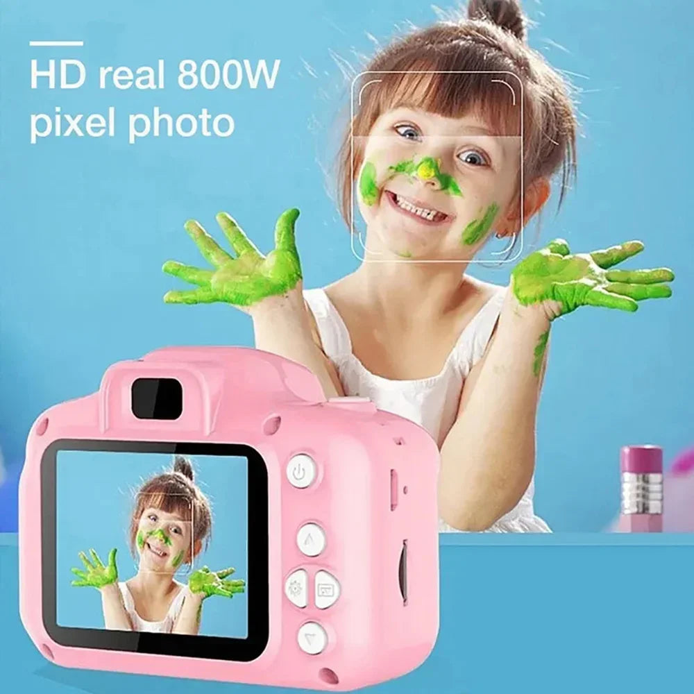 X2 Mini Câmera Digital Infantil Pode Tirar Fotos e Vídeos Linda Câmera Pequena Fotografia Presente de Aniversário para Crianças Brinquedos para Crianças