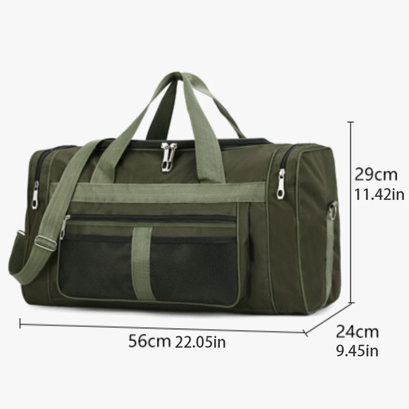1 bolsa de armazenamento de bagagem de grande capacidade, bolsa de viagem portátil, ombro ou transversal, bolsa de fitness