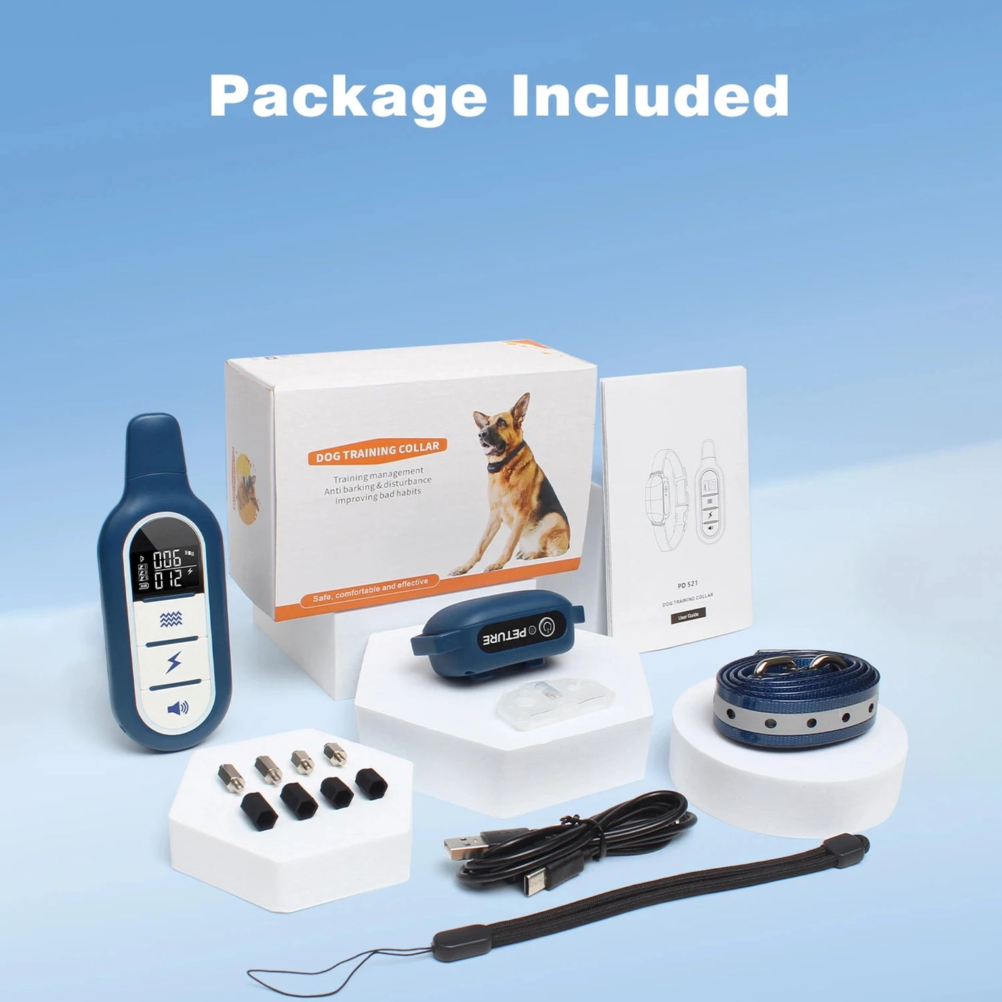 1000M Dog Training Collar 3 Training Modes Waterproof & Rechargeable Shock Collar With Remote Control dogs accessories 강아지