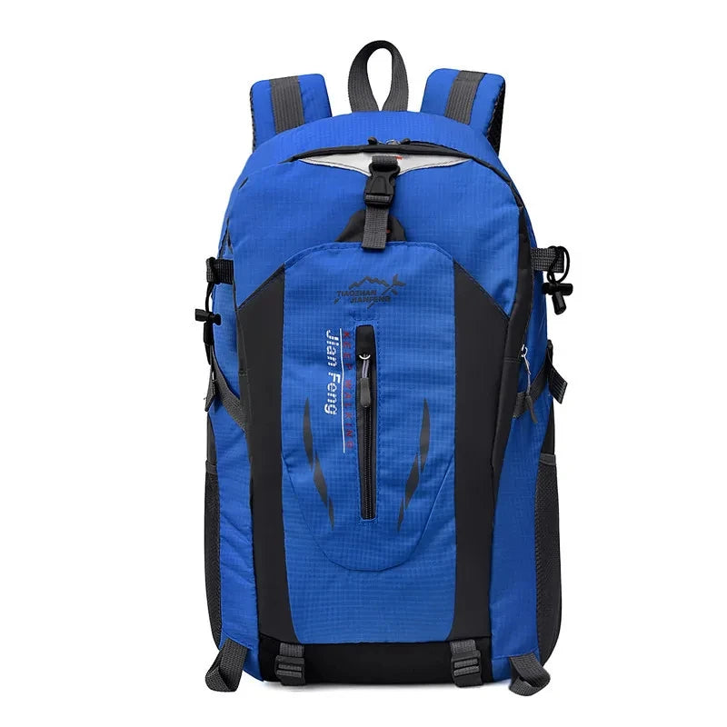 Mochila de caminhada de grande capacidade à prova d'água para áreas externas de 40L, mochila de acampamento, mochila de viagem, bolsas de nylon, bolsa de viagem para caminhadas