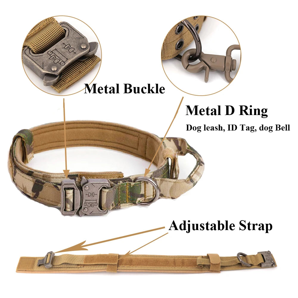Coleira grande para cachorro, peitoral militar para cachorro, coleira Molle, bolsas, colete de treinamento para animais de estimação, peitorais táticos para pastor alemão, acessórios para cães