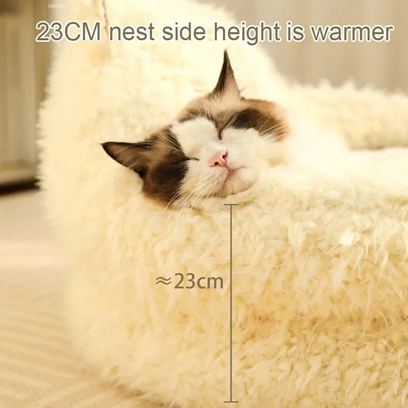 Bed for Cats Warm Cushions Accessories Pet Products Winter Supplies Dog Mat Goods Things Beds Accessory Puppy Basket House