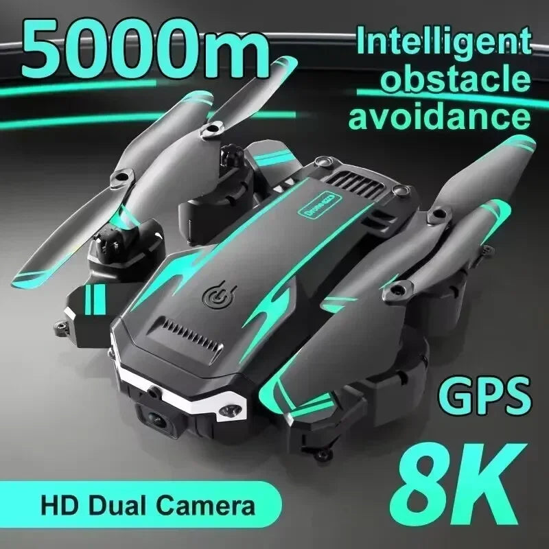 Drone GPS 5G 8K profissional 4K com câmera dupla, fotografia aérea, prevenção de obstáculos, quadricóptero, helicóptero, brinquedos, presentes