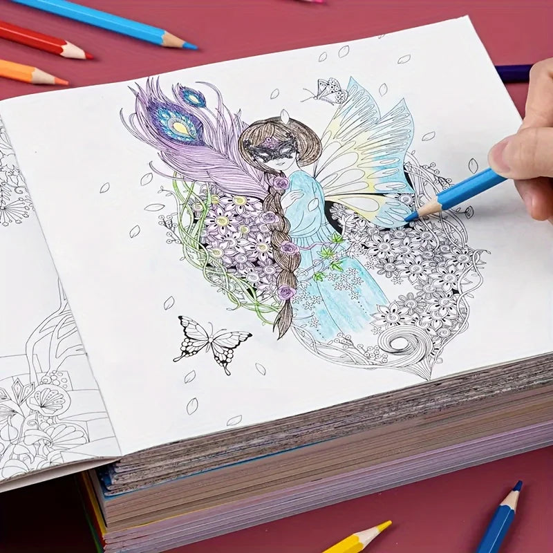 1 cópia aleatória de livro de colorir anti-pressão para adultos