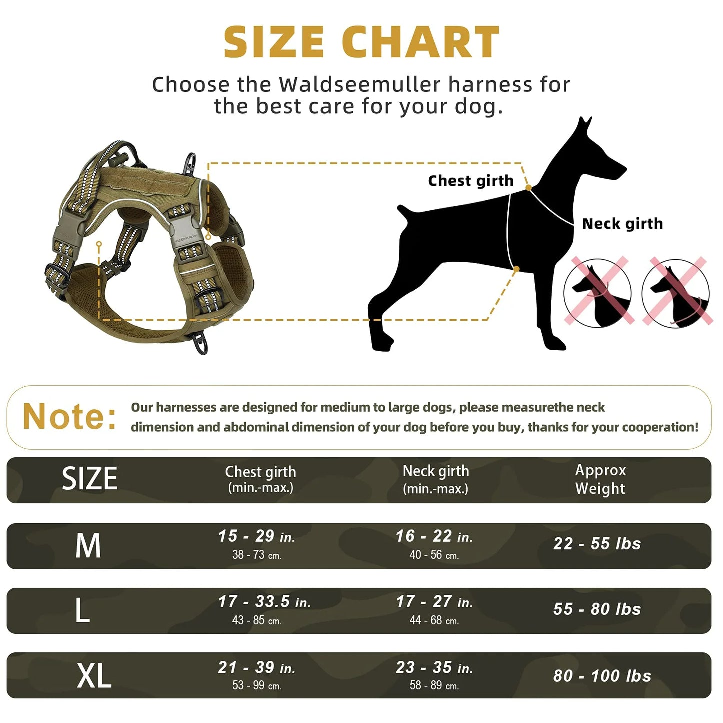Arnês tático para cães, sem puxar, ajustável e respirável, colete MOLLE para cães de médio e grande porte, refletivo, militar