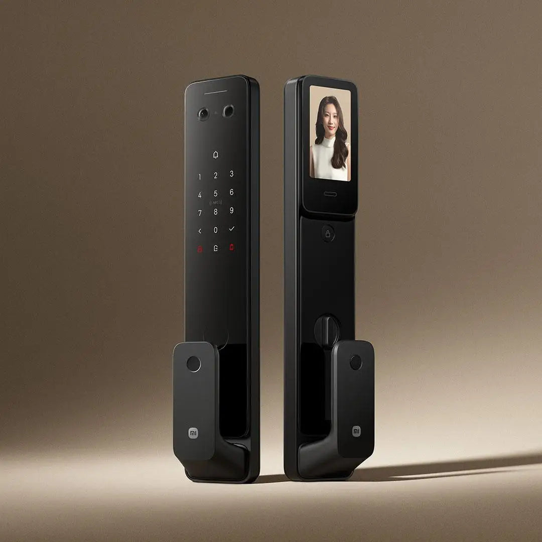 Fechadura inteligente Xiaomi 2025 com tela olho de gato, impressão digital, Bluetooth, NFC, para MiHome, fechadura push-pull com câmera