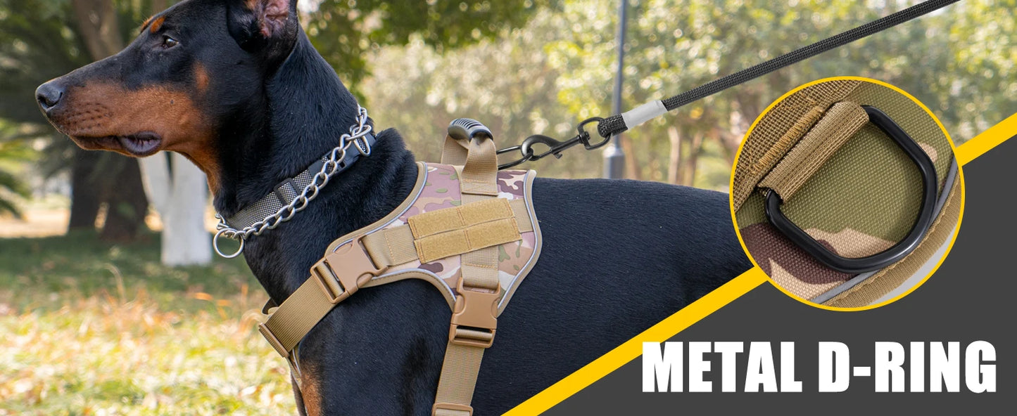 Arnês tático para cães, colete de treinamento para animais de estimação, Doberman Pinscher, arnês para cães de pequeno, médio e grande porte, à prova de explosão