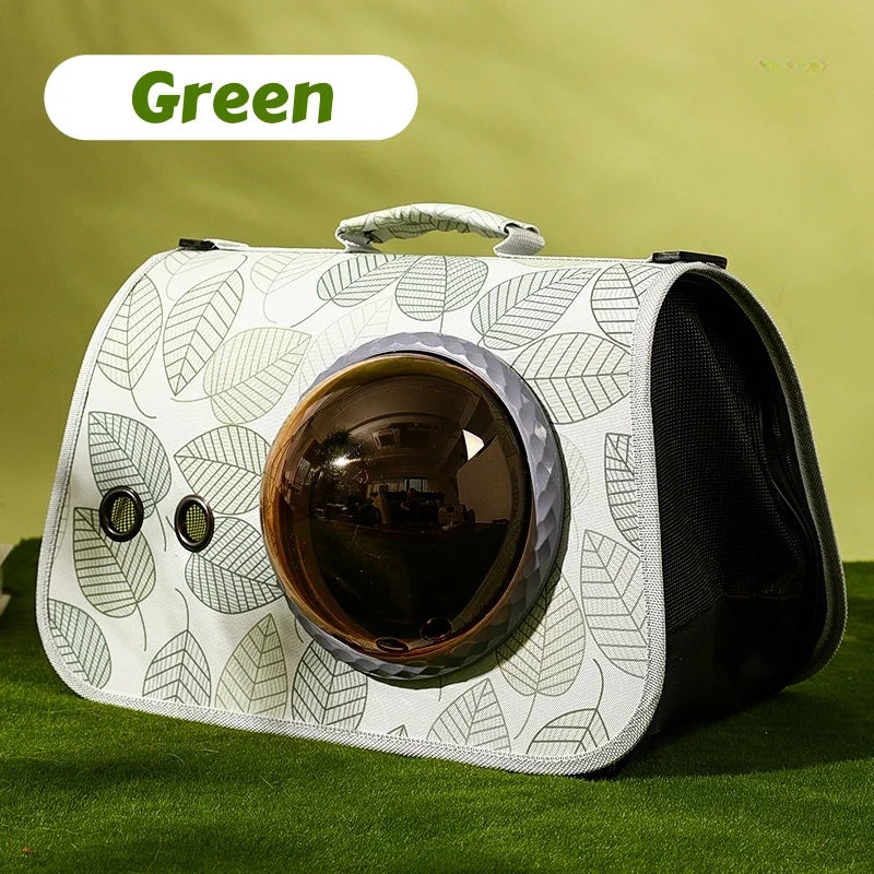 Mochila dobrável para transporte de gatos – Design fofo de desenho animado com aberturas de ventilação e alça de ombro, bolsa de viagem para animais de estimação para gatos