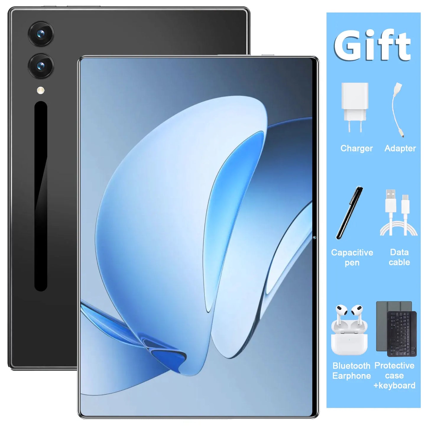 Tablet Android 2025, 20000mAh, 10,36 polegadas, versão global, 22 GB + 2 TB, nova rede, 14 núcleos, Android 13.0, Wi-Fi