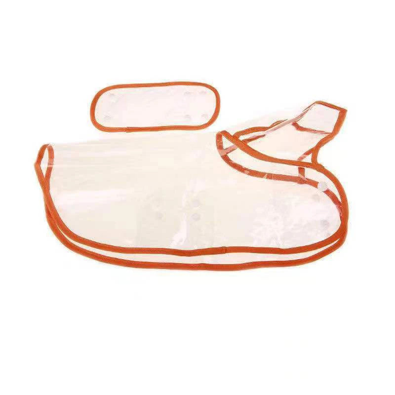 Capa de chuva transparente para cachorro e filhote, jaqueta impermeável com capuz, roupas de PVC macio, capa de chuva para cachorros pequenos