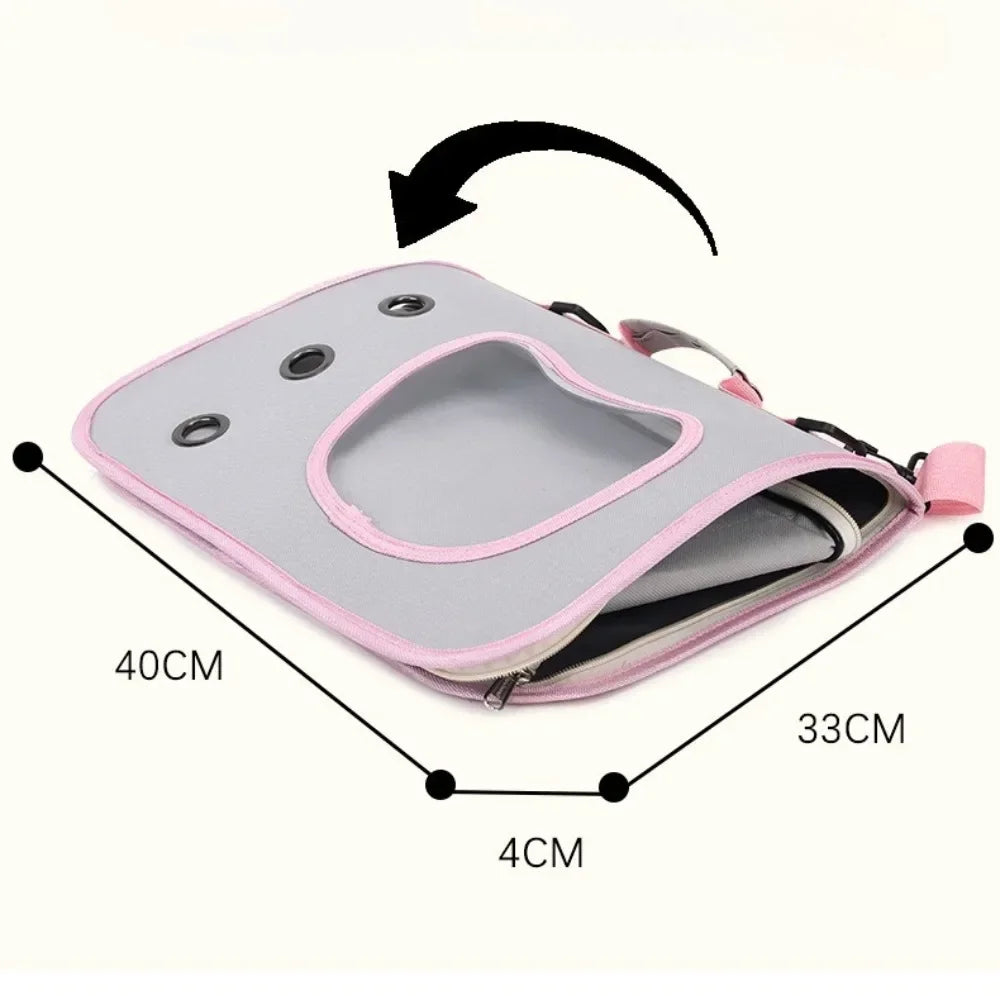 Bolsa de transporte portátil para gatos, bolsa dobrável para gatos, bolsa de ombro respirável para cães pequenos, gatos, bolsa de transporte para cães e gatos