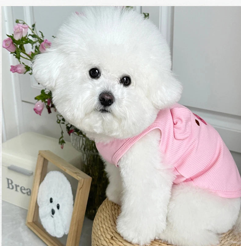 Roupas para cães pequenos, colete fino e fofo para cachorros, roupas para filhotes, roupas respiráveis ​​para chihuahua, colete para gatos, suprimentos para animais de estimação