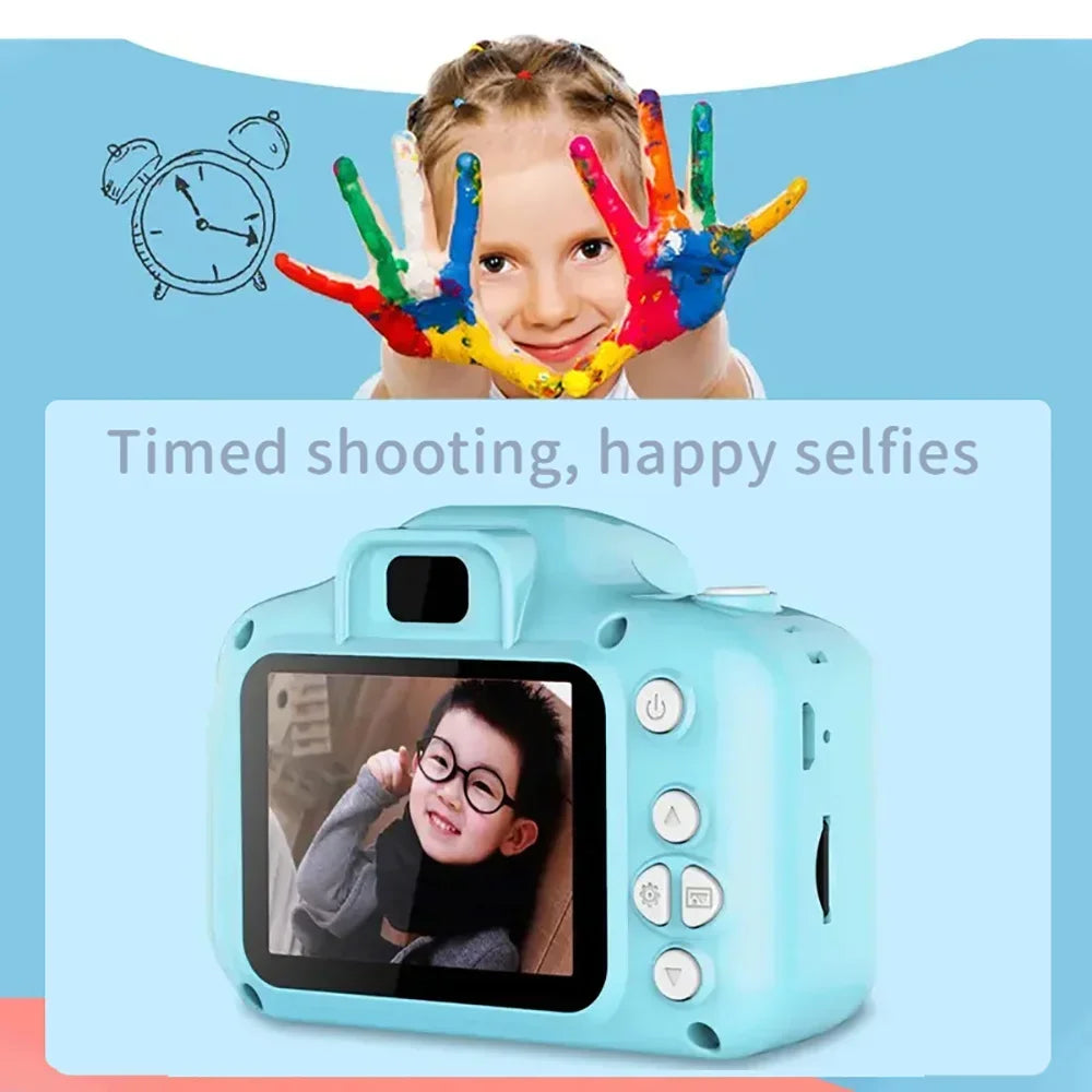 X2 Mini Câmera Digital Infantil Pode Tirar Fotos e Vídeos Linda Câmera Pequena Fotografia Presente de Aniversário para Crianças Brinquedos para Crianças