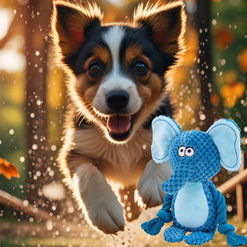 Brinquedo interativo de pelúcia cru para cachorro pequeno, indestrutível, resistente a mordidas, som de chocalho para cachorros que rangem, brinquedos para animais de estimação