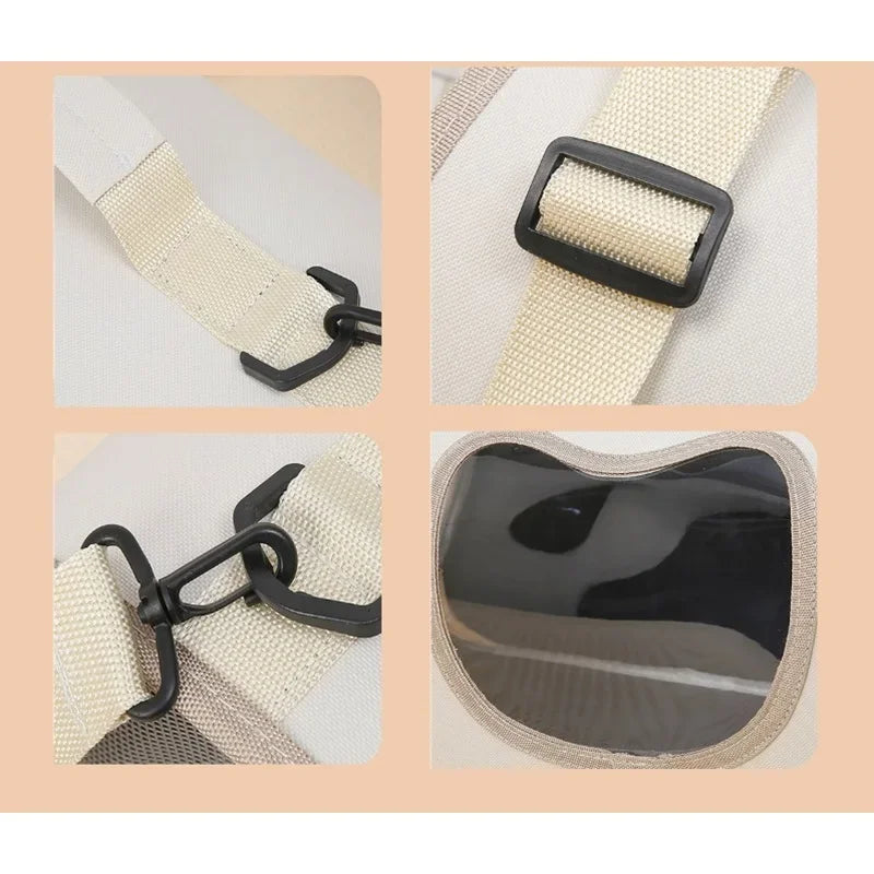 Bolsa para gato de estimação, bolsa portátil para cachorro, mochila respirável para transporte de cães pequenos, dobrável para gatos, bolsa de transporte para viagens em grandes espaços