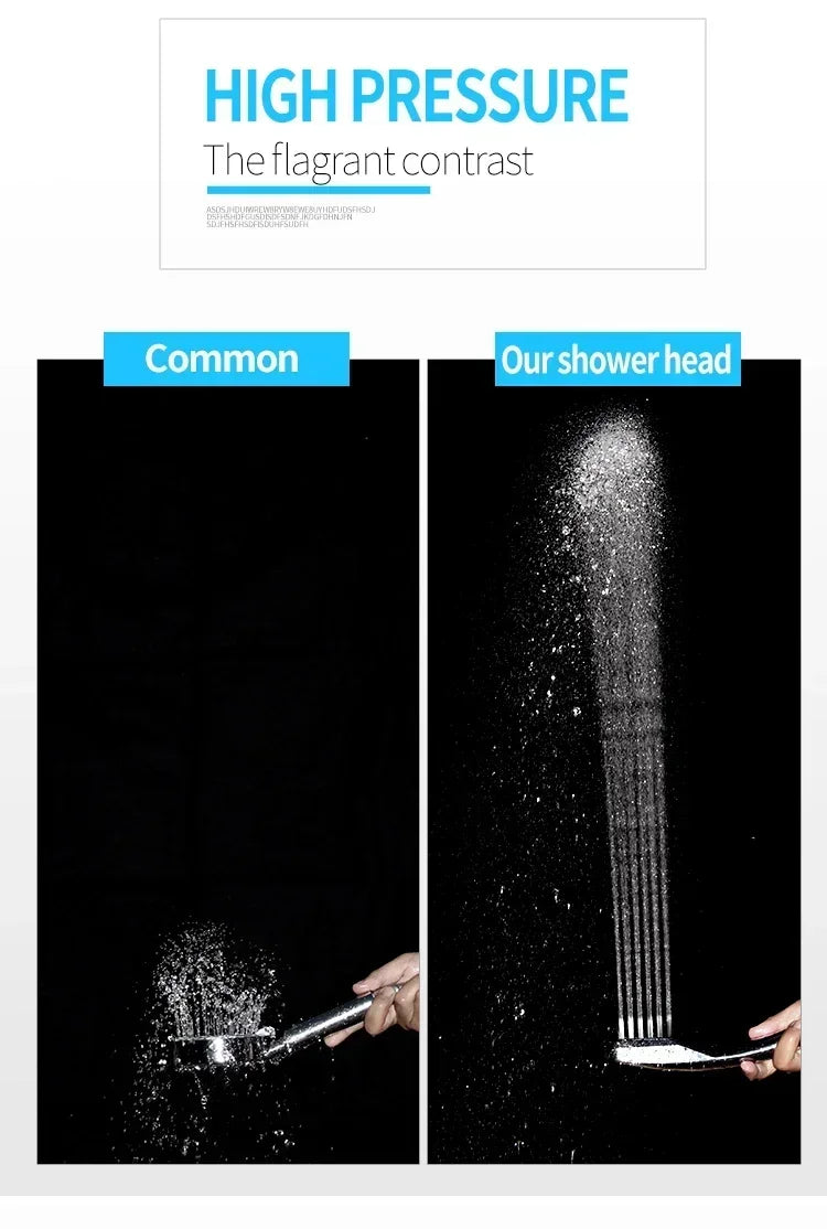 Chuveiro de alta pressão com 300 furos, bico de pulverização com efeito de chuva, acessórios para chuveiro de banheiro e casa