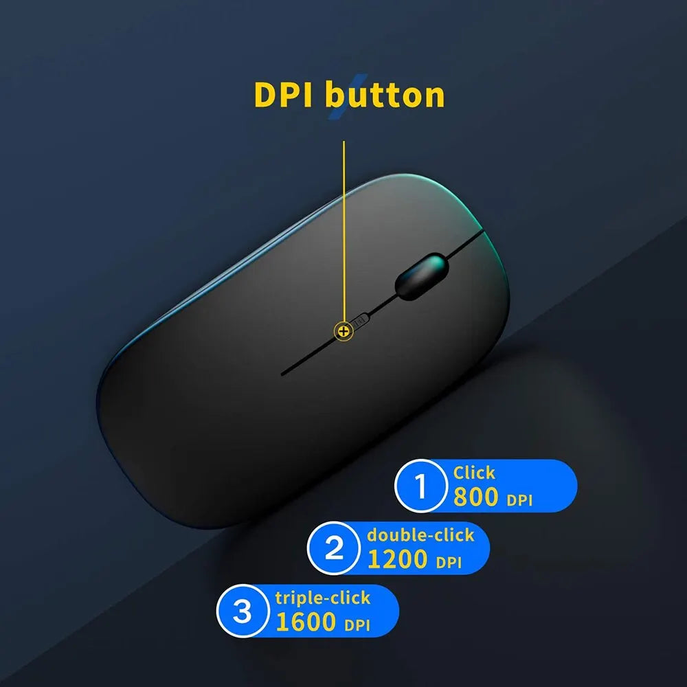 Mouse gamer sem fio, silencioso e mágico, adequado para laptops e tablets, com versões alimentadas por bateria e recarregáveis